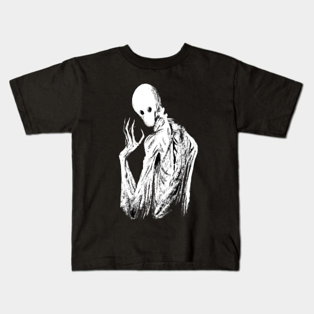 Skin Ghost Kids T-Shirt by SlimySwampGhost